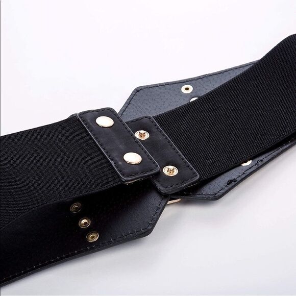 🎉HP🎉 Leather Triple Buckle Western Belt Corset Buckle Strap Belt - Picture 5 of 6